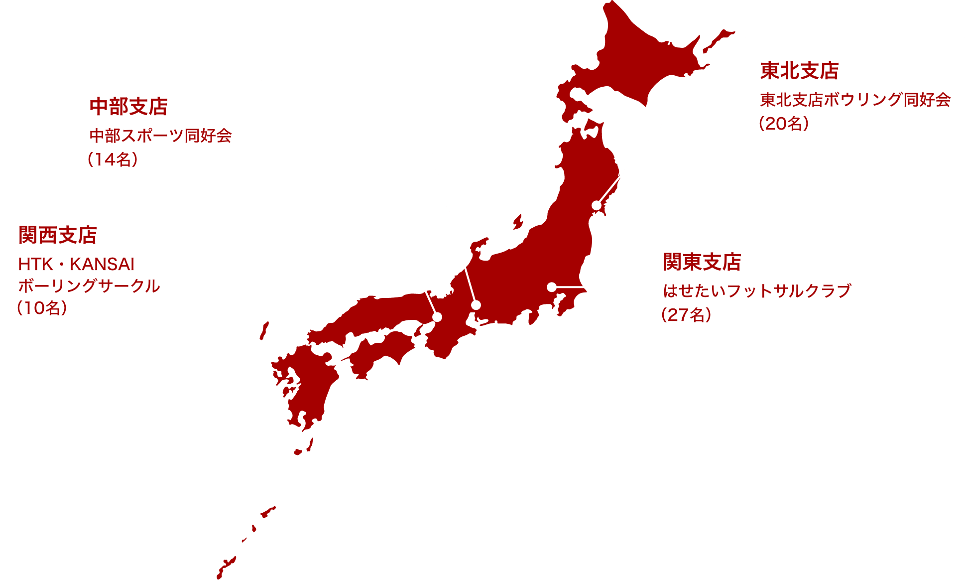 スポーツサークル-日本地図