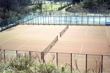 秋田県立小泉潟公園テニスコートをガーネットターフに改修