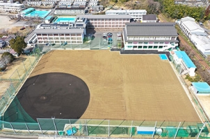 岐阜県立武義高等学校グラウンドを改良混合土で全面リフレッシュ